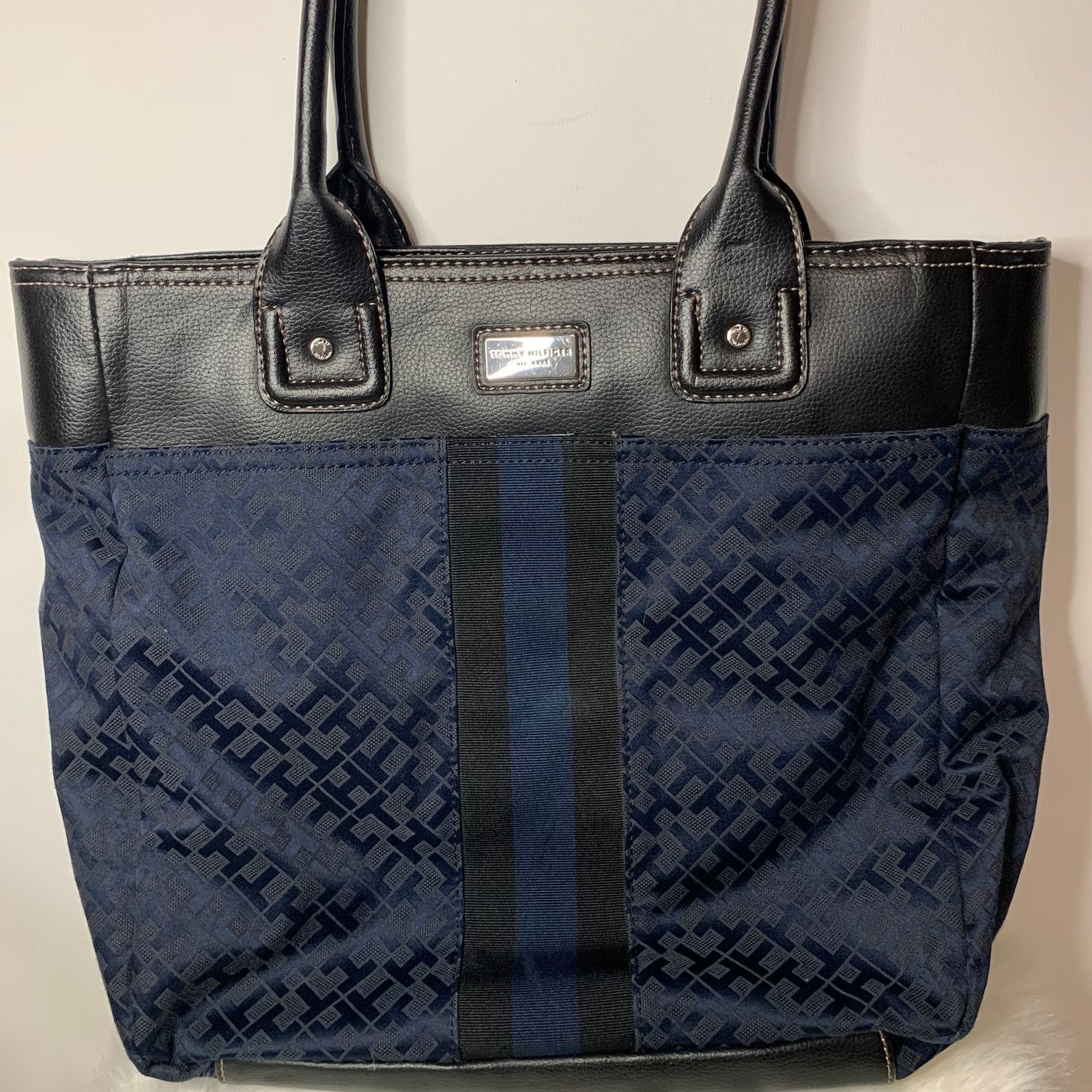 Tommy Hilfiger Tommy Hilfiger Women's Tote Navy Blue Handbags Size ONE SIZE - 12 Thumbnail