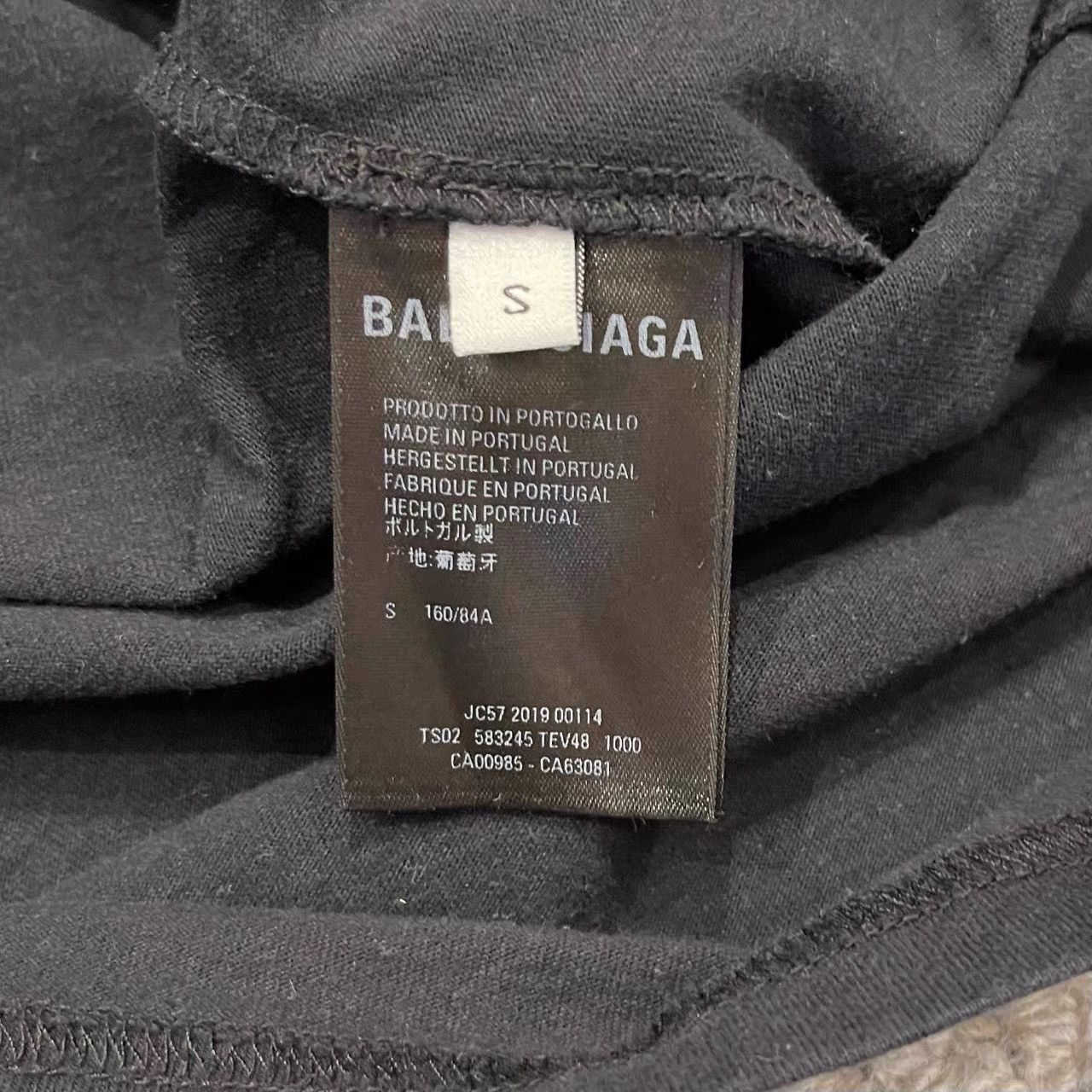 Balenciaga Balenciaga Black Buckle Logo Short Sleeve T-shirt K28 Size US S / EU 44-46 / 1 - 7 Thumbnail