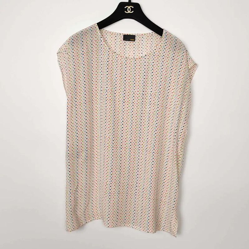Fendi Fendi White Cotton Ladies T-shirt 0089 Size M / US 6-8 / IT 42-44 - 1 Thumbnail