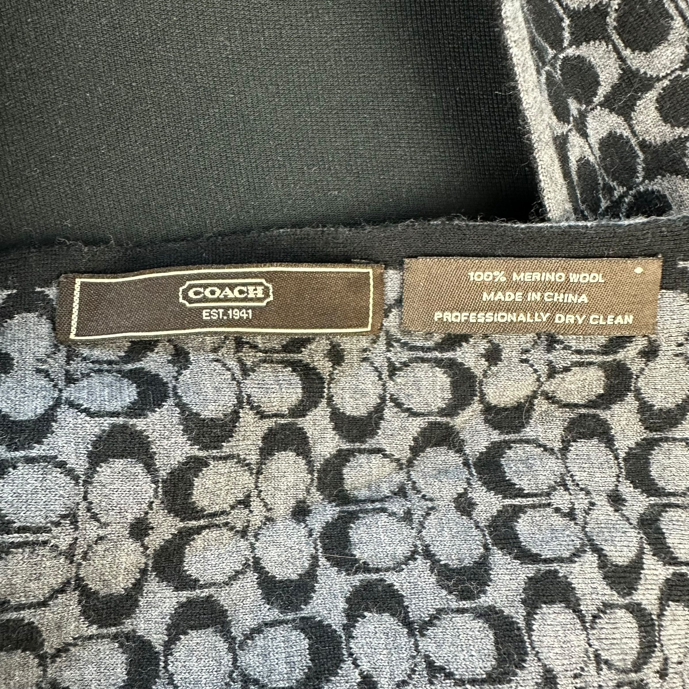 Coach COACH Monogram Logo Merino Wool Muffler Scarves #A77-1886 Size ONE SIZE - 3 Thumbnail