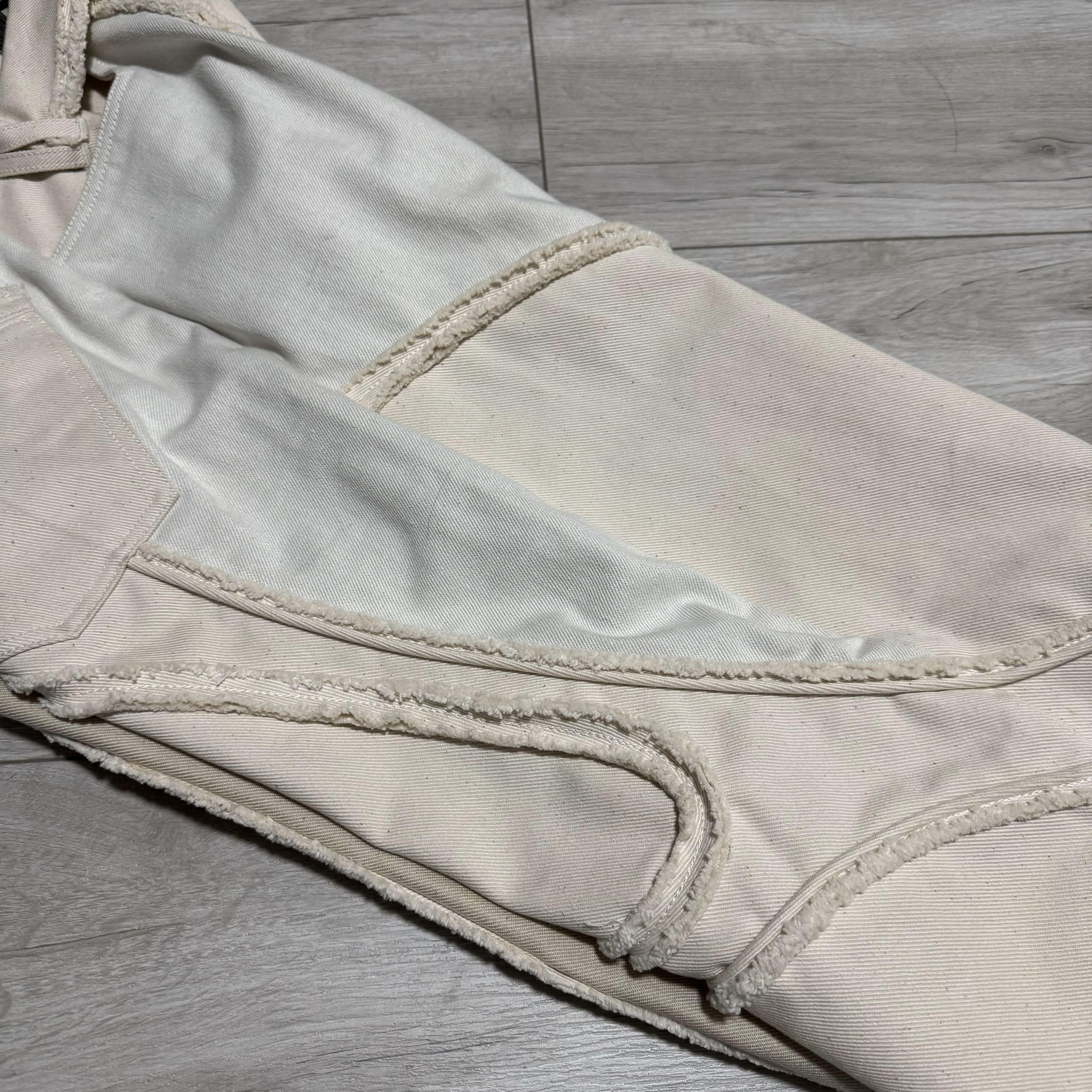 Mainline:RUS/Fr.CA/DE SS23 EREN beige two-toned distressed piping denim trousers. Size US 30 / EU 46 - 7 Thumbnail