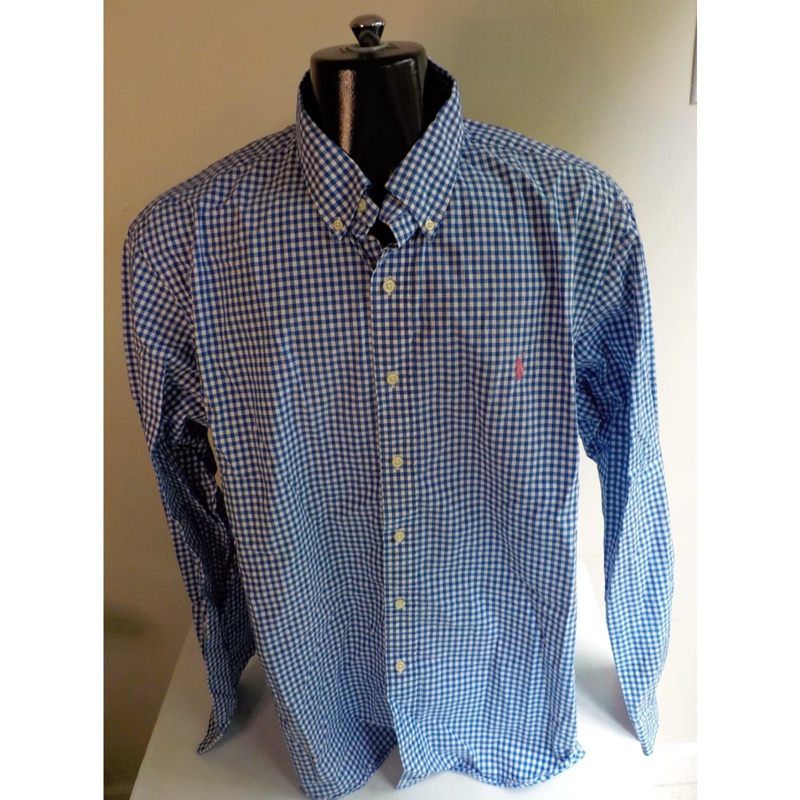 Ralph Lauren RALPH LAUREN 100% Cotton LS Button Down Shirt Blue White XXL Men Checks Size US XXL / EU 58 / 5 - 2 Thumbnail