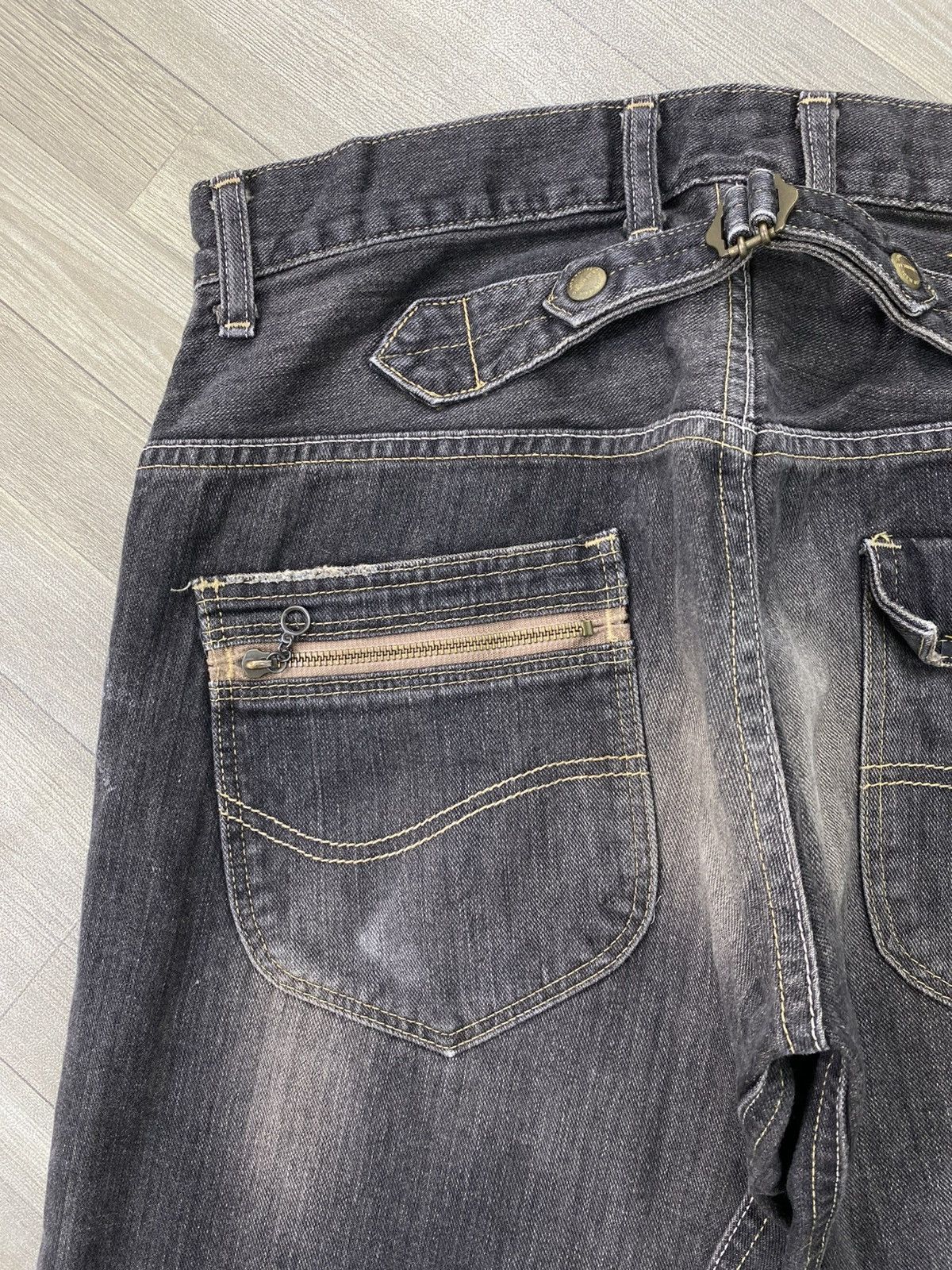 If Six Was Nine Vintage Lee Clawmark Faded Lgb Style Flared Jeans Y2K Size US 32 / EU 48 - 13 Thumbnail