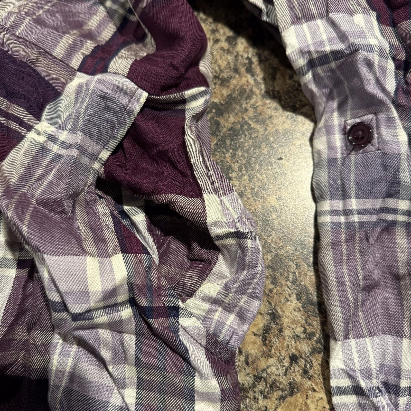 Other Catherines Top Cottage Oversized Y2K Button Plaid Purple 2X Size 3XL / US 20-22 - 5 Thumbnail