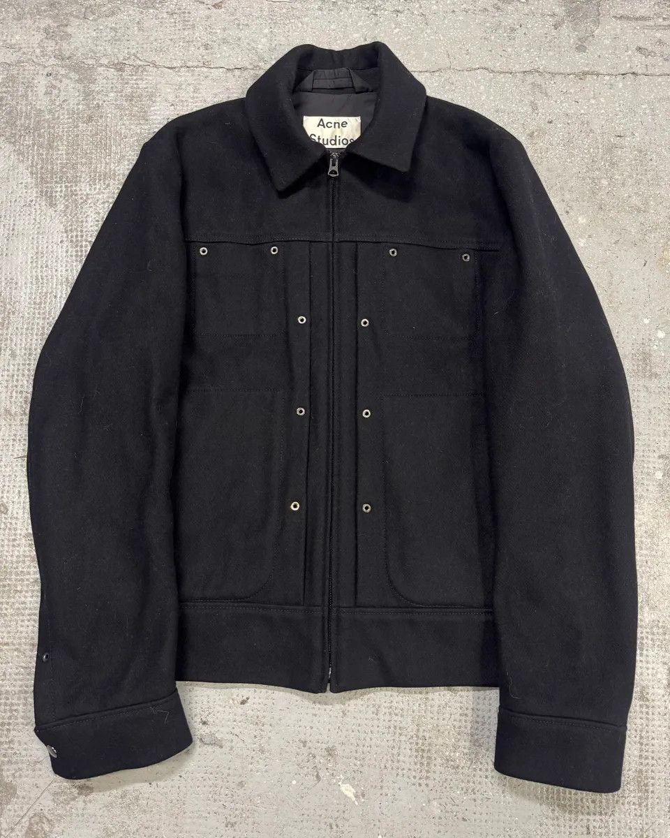Acne Studios × Vintage AW2016 Acne Studios Navy Wool Structured Jacket Size US M / EU 48-50 / 2 - 1 Thumbnail