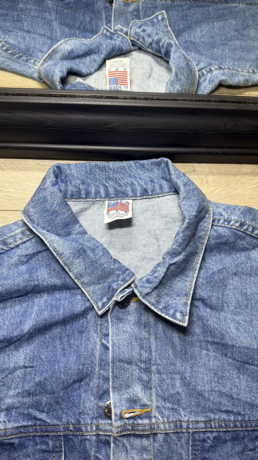 Harley Davidson Vintage 1990s Harley Davidson Embossed Denim Jacket Size US L / EU 52-54 / 3 - 8 Thumbnail