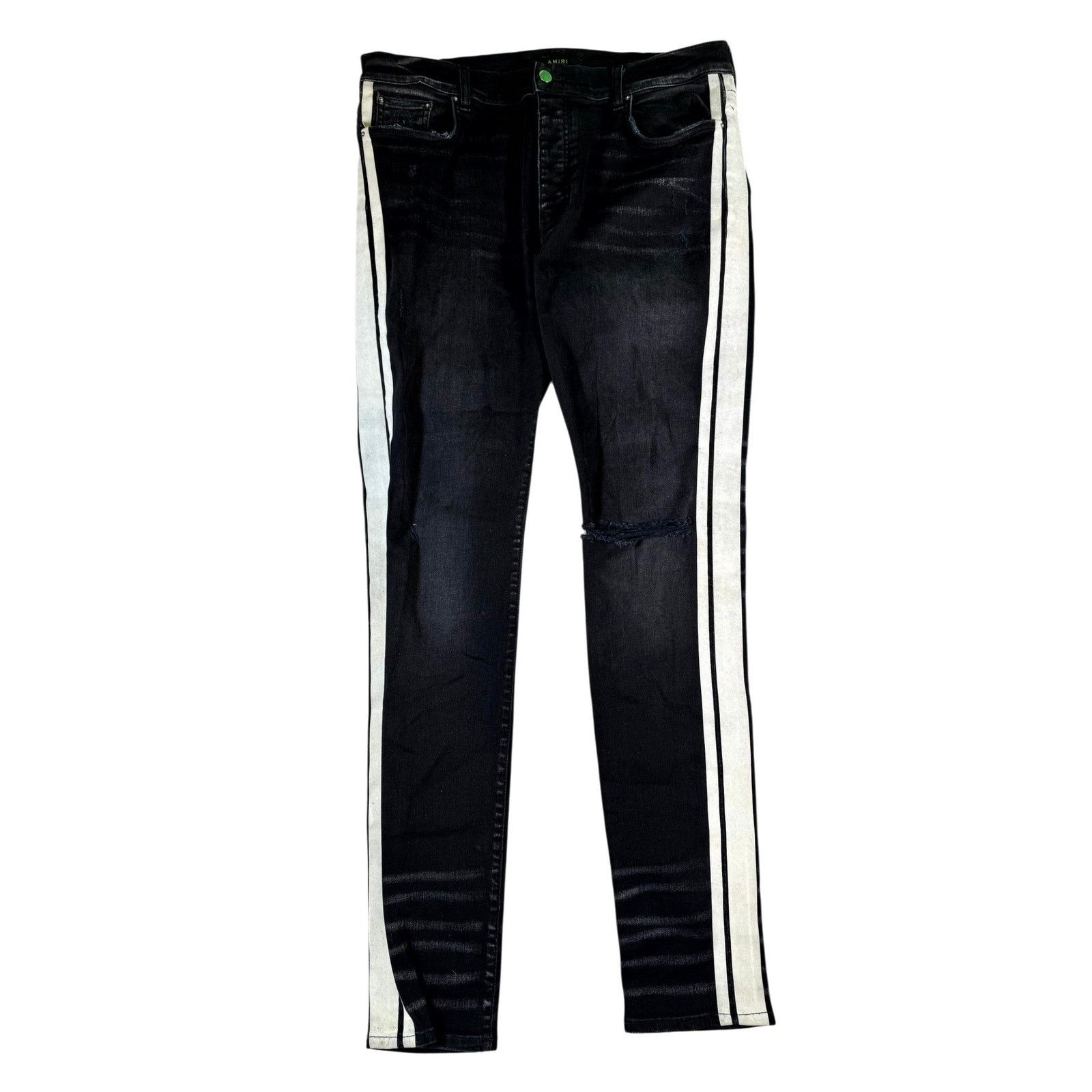 Amiri Amiri Track Stripe Black & White Jeans Size US 38 / EU 54 - 1 Thumbnail