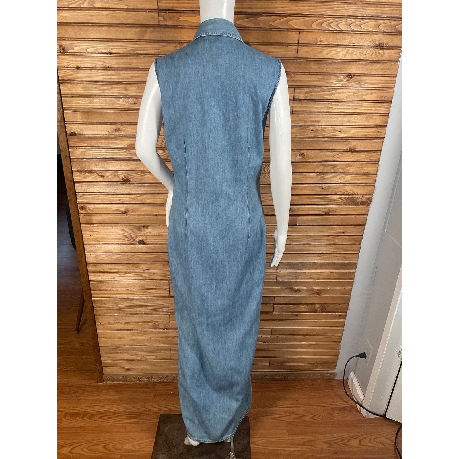 Other Limited Jeans Light Denim Pearl Snap Dress Medium Vintage Size M / US 6-8 / IT 42-44 - 9 Thumbnail