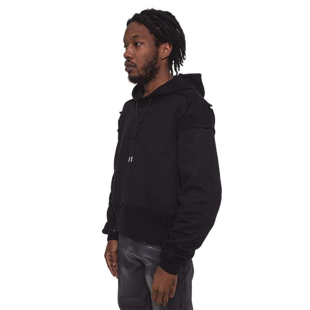 Heliot Emil o1mle1124 Cropped Hoodie in Black Size US M / EU 48-50 / 2 - 2 Thumbnail