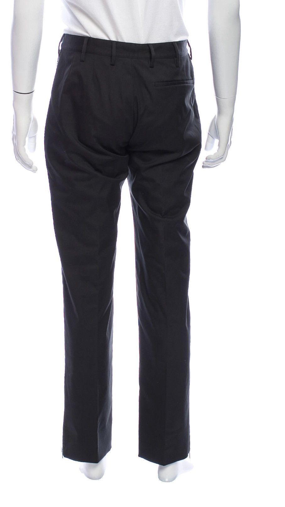 Prada Black Ankle Zipper Pants metal buckle Size US 30 / EU 46 - 3 Thumbnail