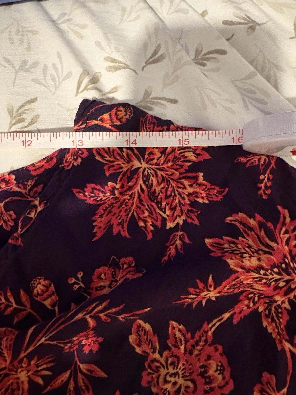 Lands' End Lands’ End Purple Red Floral Modal Mini Dress Size M-L Size M / US 6-8 / IT 42-44 - 7 Thumbnail
