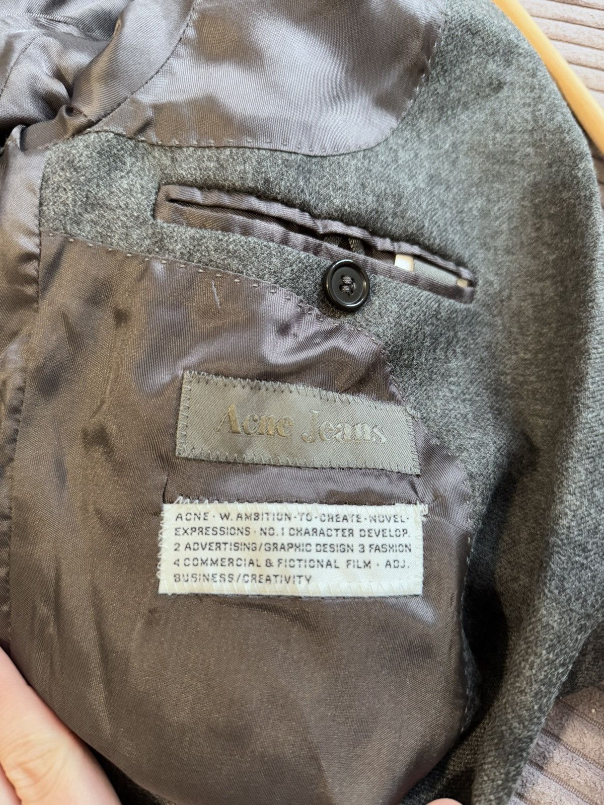 Acne Studios Rare Acne Jeans Wool Double Breasted Blazer Hype Designer Size M / US 6-8 / IT 42-44 - 5 Thumbnail