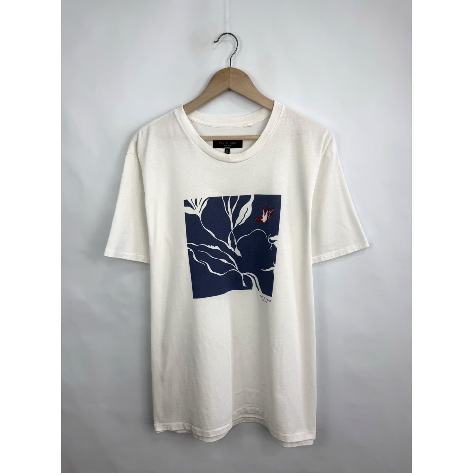 Rag & Bone Rag & Bone New York Graphic Embroidered Bird T-Shirt Rare XL White Mens Size US XL / EU 56 / 4 - 7 Thumbnail