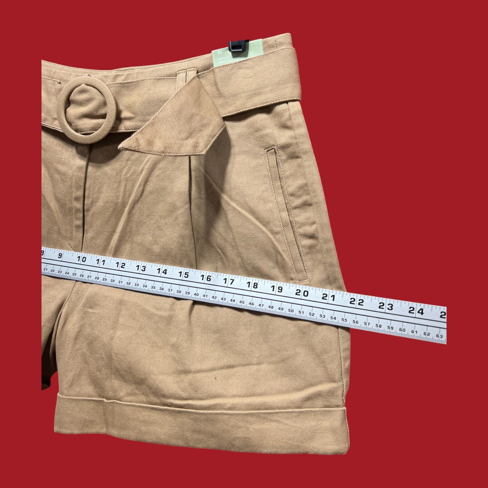 Other Ryegrass - Women's Mid-Rise Pleated Short - Brown - 10 Size 32" / US 10 / IT 46 - 6 Thumbnail