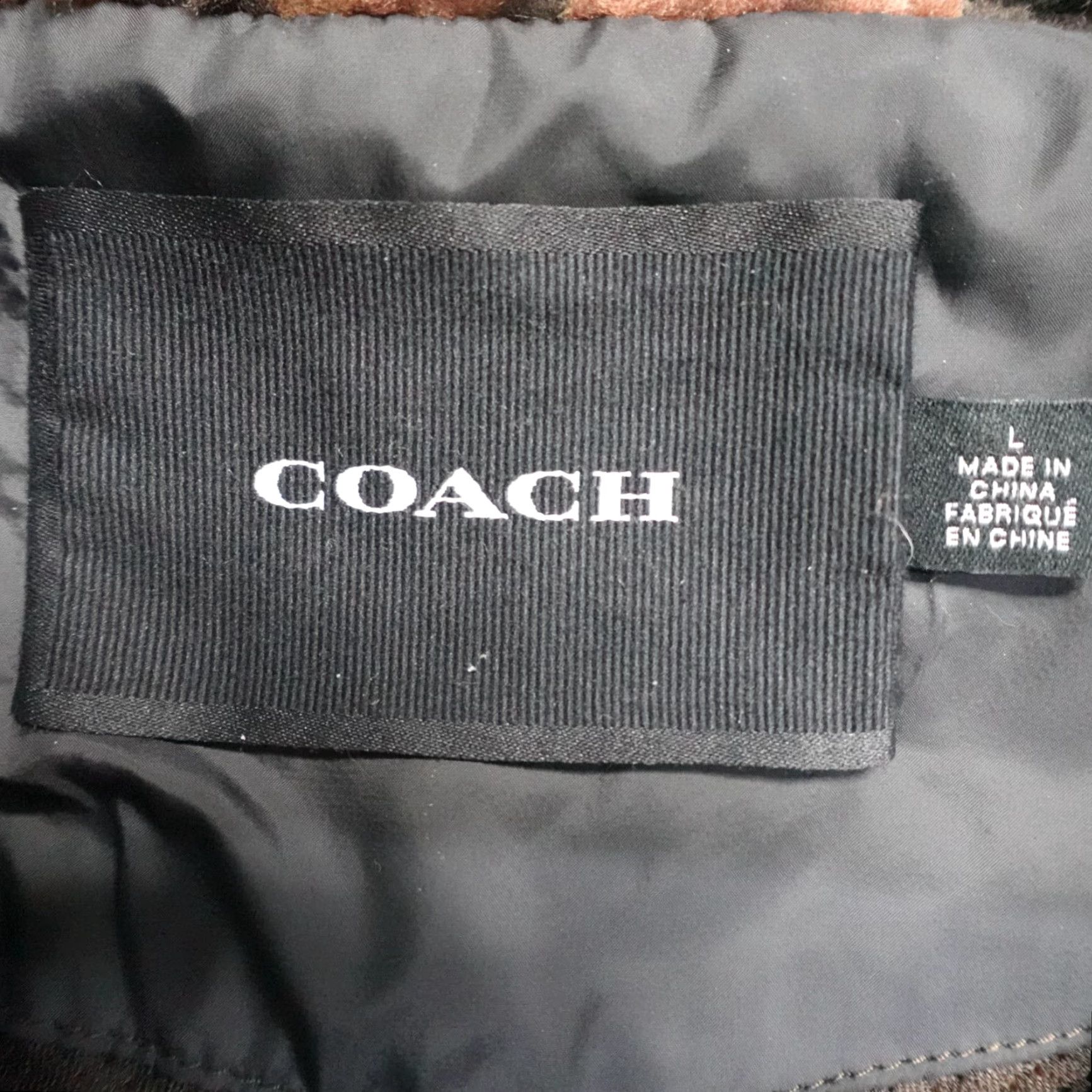 Coach Coach Womens Jacket L Brown All Over Logo High Pile Fleece Size L / US 10 / IT 46 - 2 Thumbnail