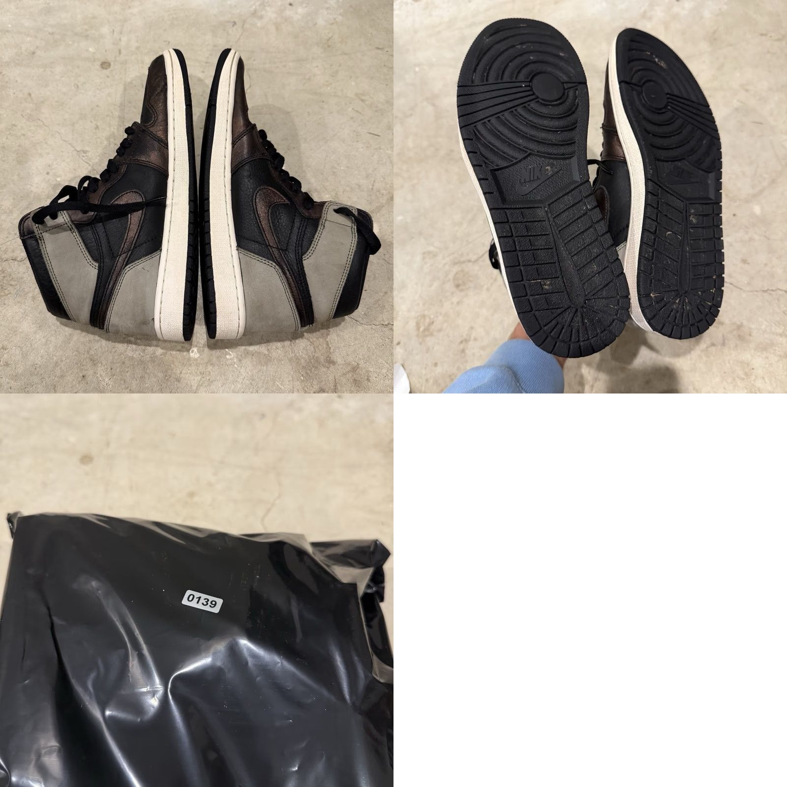 Jordan Brand Nike Air Jordan 1 Retro High OG Patina Rust Shadow Sneaker USA 9.5 555088-033 Men Black Leather High Top Size US 9 / EU 42 - 8 Thumbnail