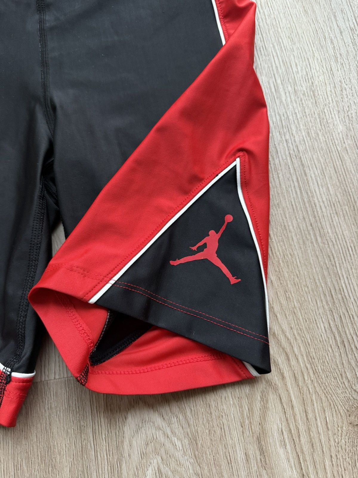 Jordan Brand Nike Air Jordan Black Red Compression Shorts Tight Fit Size US 34 / EU 50 - 3 Thumbnail