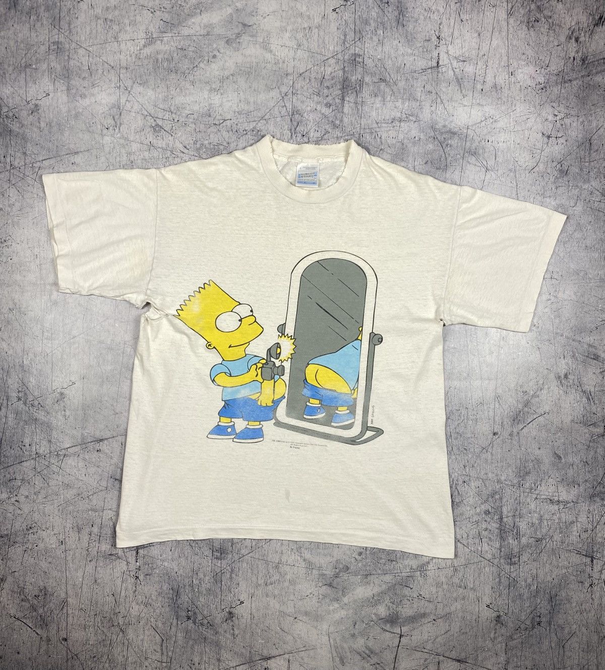 Fruit Of The Loom Vtg 1997 Bart Simpson Screen Stars Extreme Distressed Tee Size US L / EU 52-54 / 3 - 2 Thumbnail