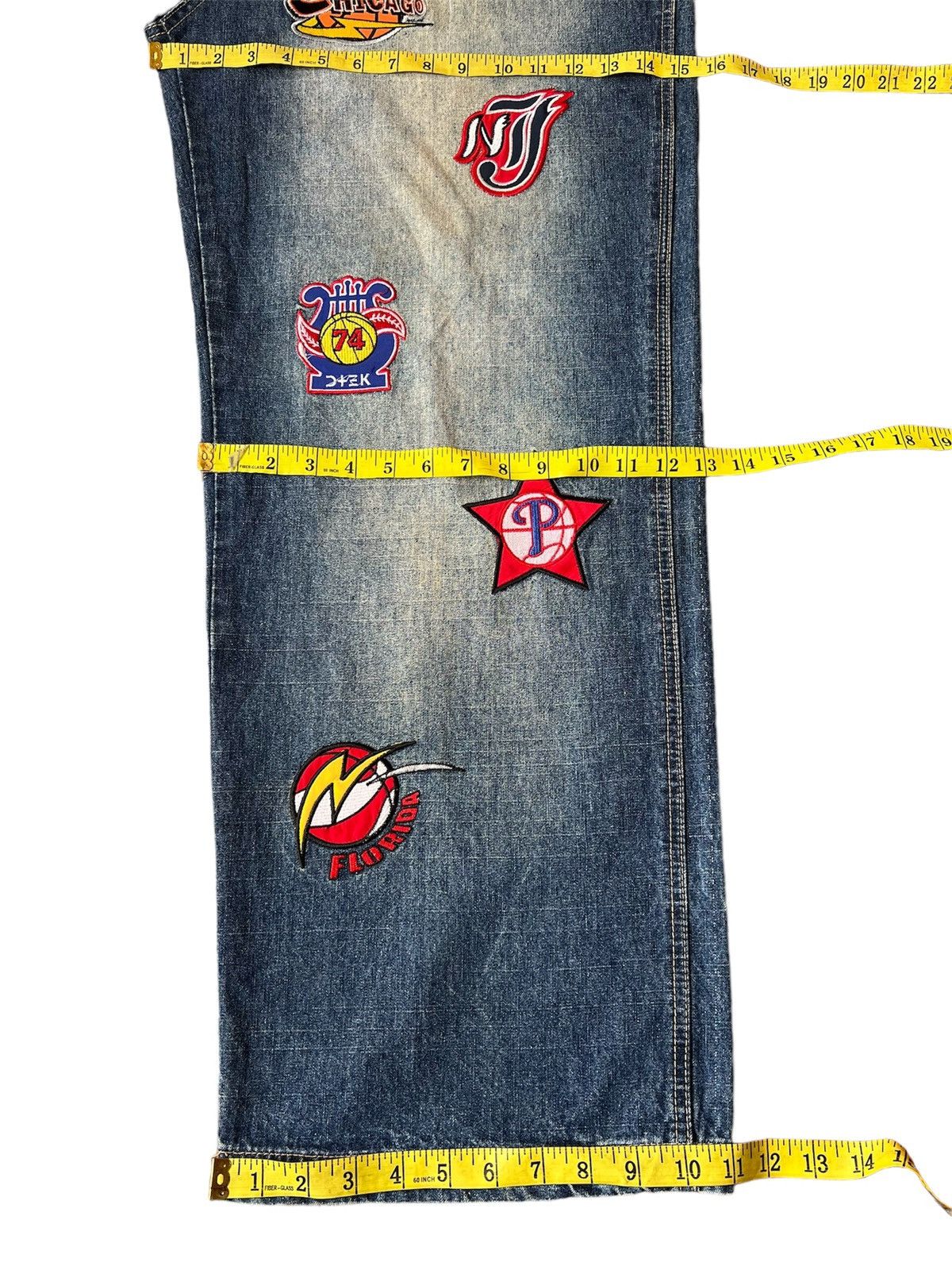 NBA 🔥Steals🔥 Vtg Y2K Dtek Jeans Hip Hop Baggy Style W42 x L32 Size US 42 / EU 58 - 19 Thumbnail