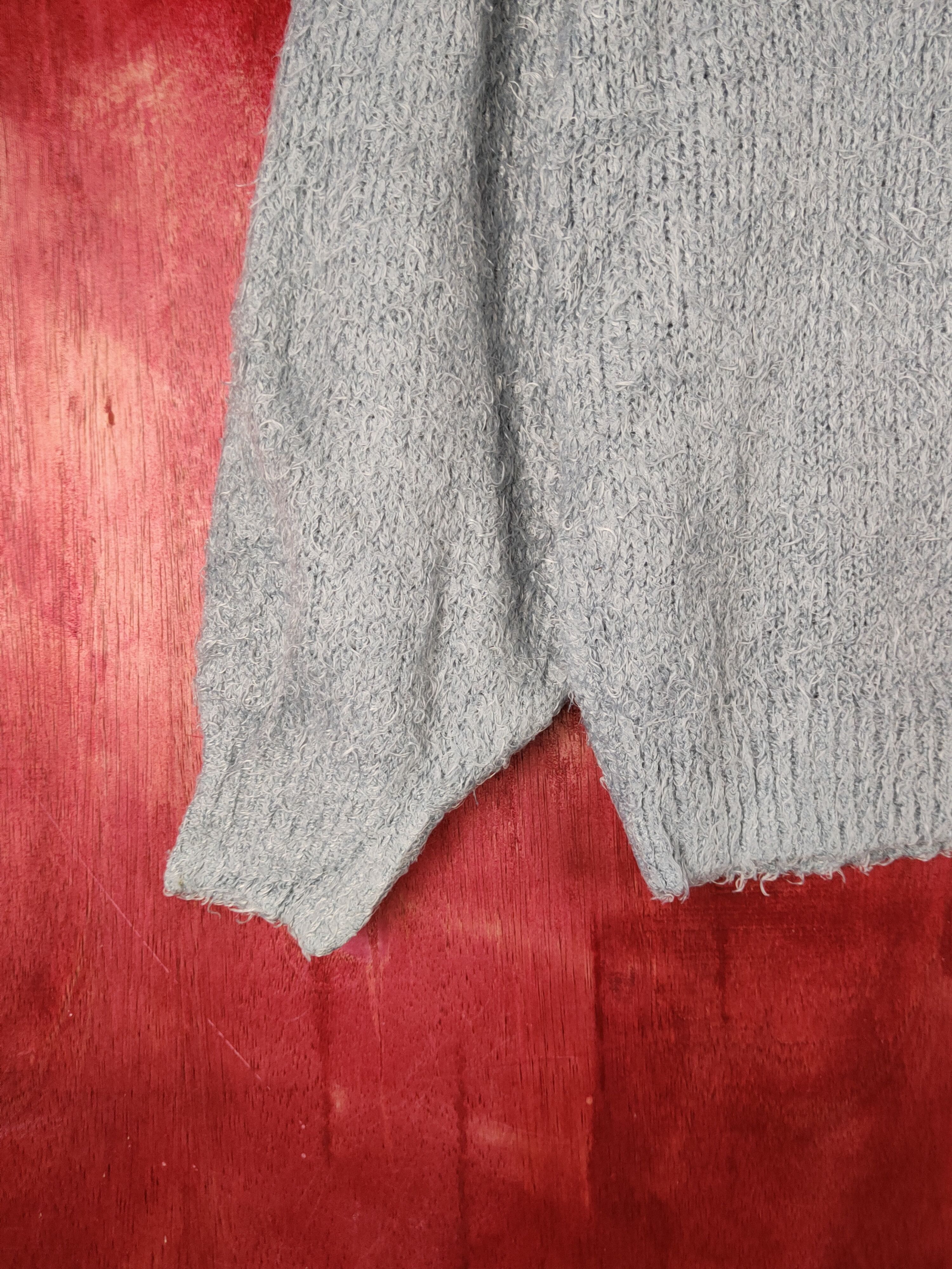 Vintage GU Blue Shag Shaggy Fur Mohair Knitwear #S2162 Size M / US 6-8 / IT 42-44 - 4 Thumbnail