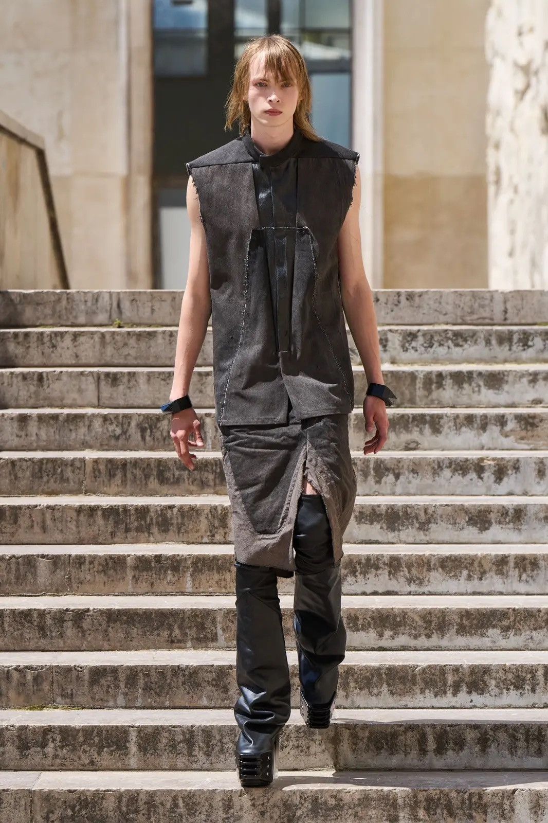 Rick Owens Slivered EDFU Runway Skirt Size US 30 / EU 46 - 7 Thumbnail