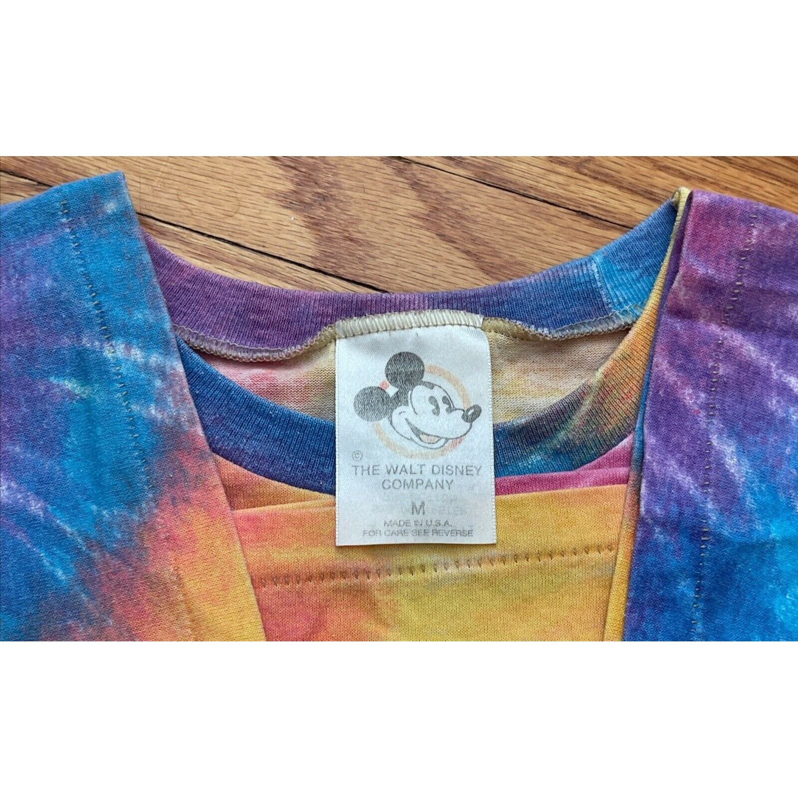 Disney Vintage 90s Medium Walt Disney Mickey Mouse Mouse Tie Dye Si Size US M / EU 48-50 / 2 - 5 Thumbnail