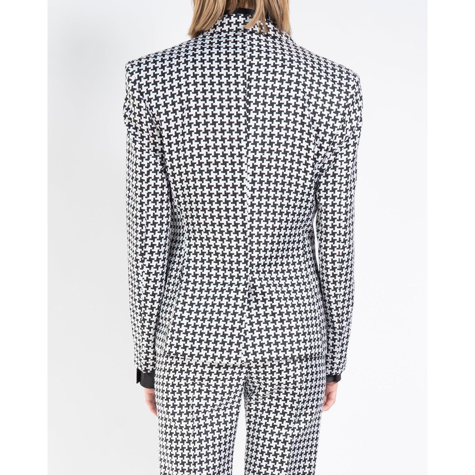 Haider Ackermann SS19 Classic Blazer in Houndstooth Silk Jacquard Size S / US 4 / IT 40 - 6 Thumbnail