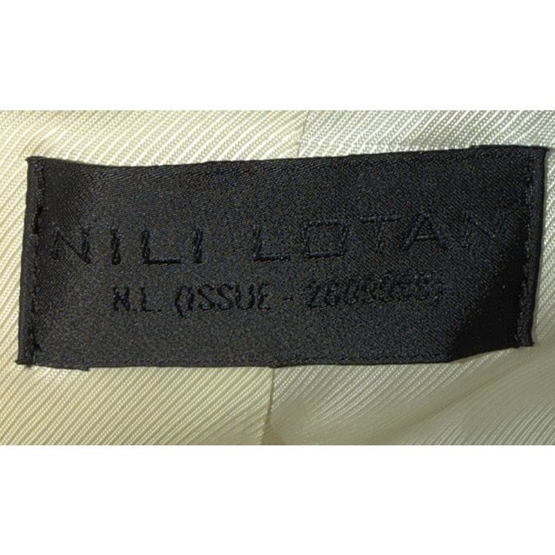 Nili Lotan Nili Lotan White Wool Blazer W/ Gold Buttons Size L / US 10 / IT 46 - 3 Thumbnail
