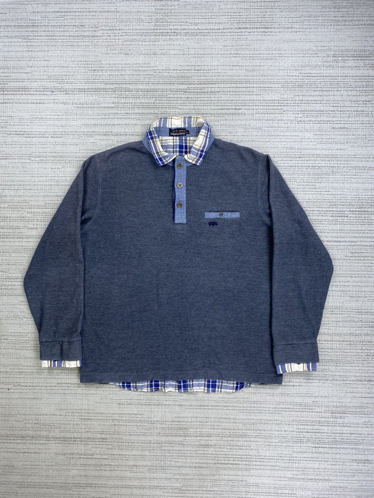Japanese Brand × Kansai Yamamoto × Vintage Vintage Kansai Yamamoto Premium Longsleeve Collar Shirt Size US L / EU 52-54 / 3 - 1 Thumbnail