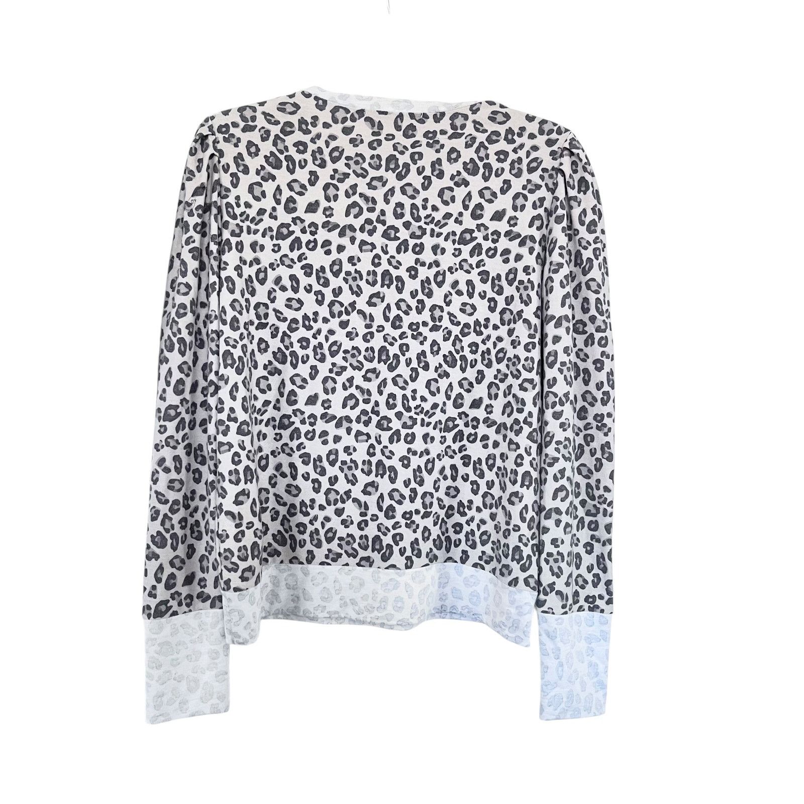 Other Veronica M Beige leopard Animal Print Long Sleeve T-Shirt Size M / US 6-8 / IT 42-44 - 3 Thumbnail