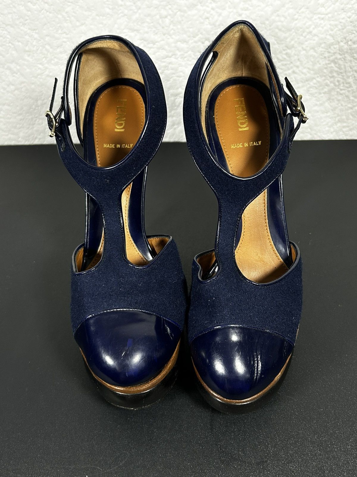 90's Fendi Blue Vintage Heels