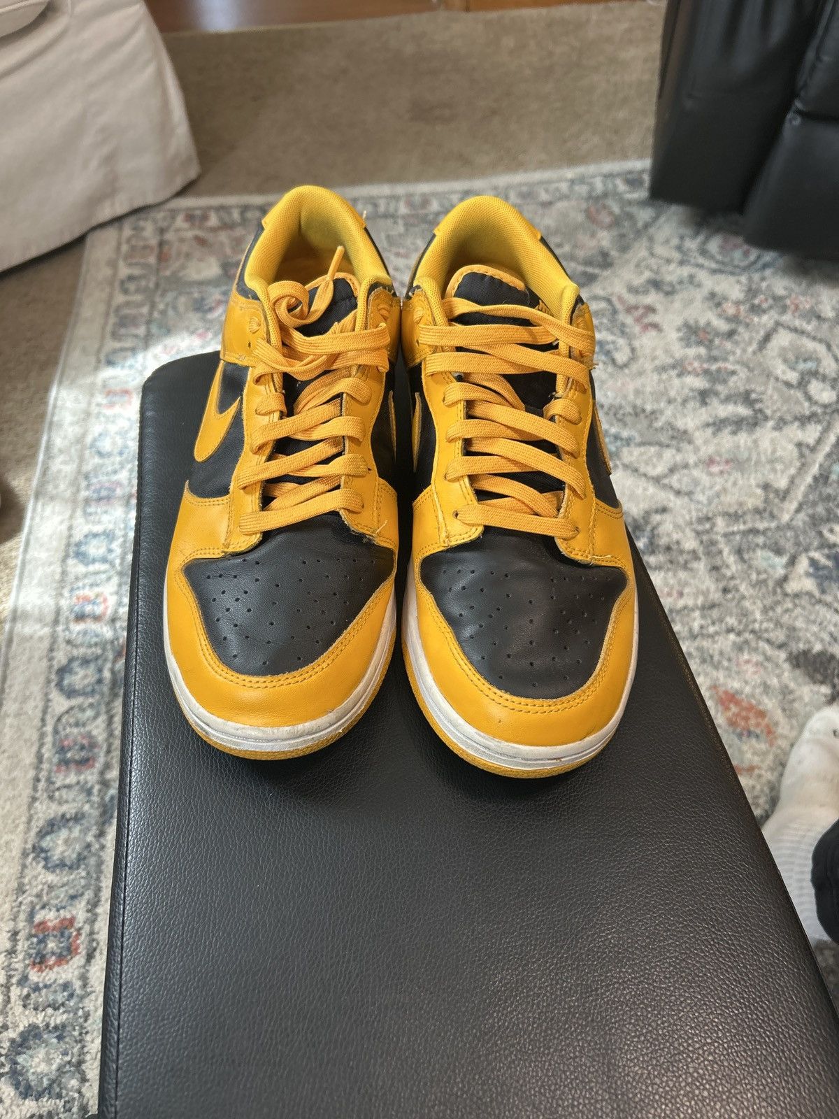 Nike Black/Goldenrod white dunks size 12 Size US 12 / EU 45 - 3 Thumbnail
