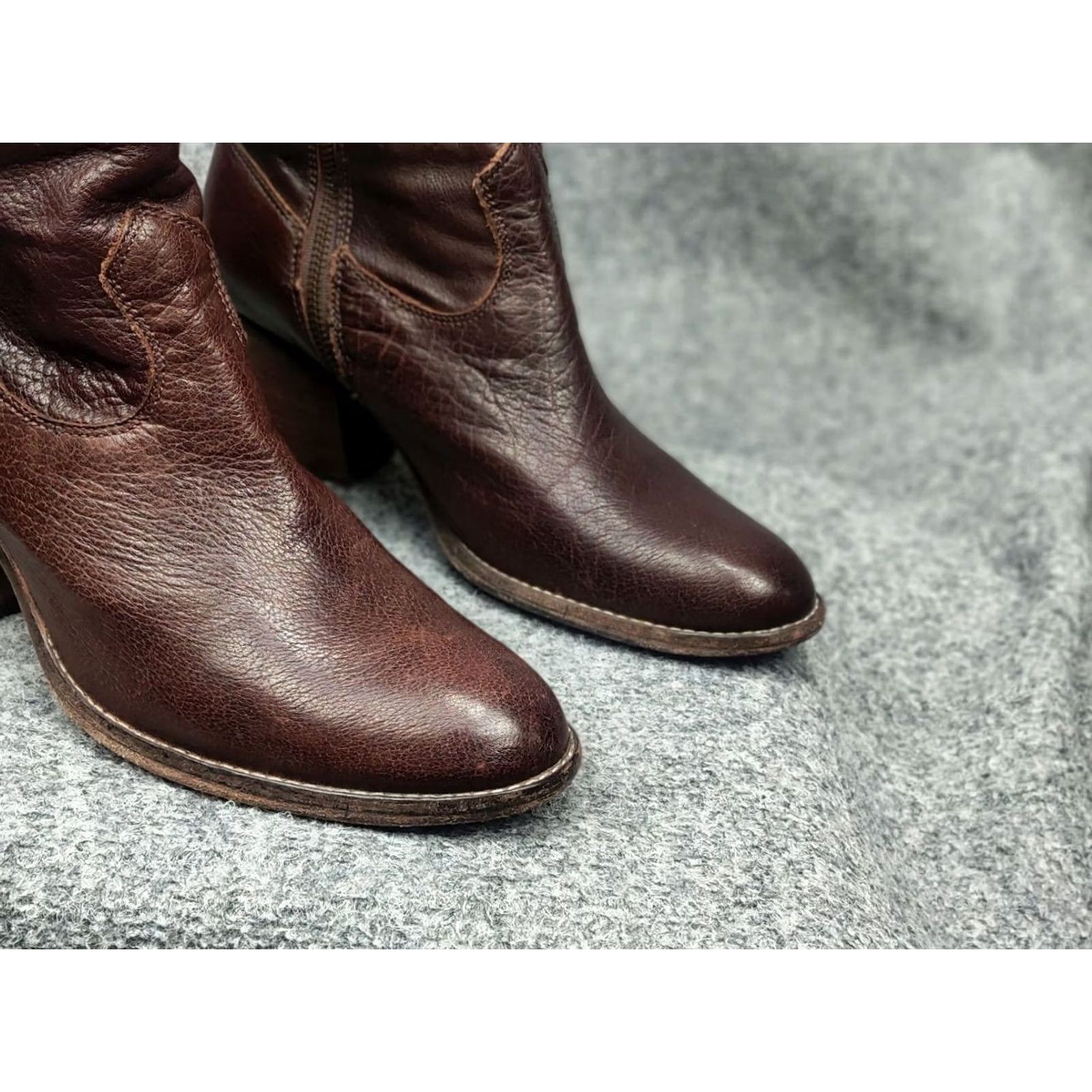 Frye Frye Design Tailor Boot Ankle Leather Brown Zip Boots Boots Size 32" / US 10 / IT 46 - 5 Thumbnail