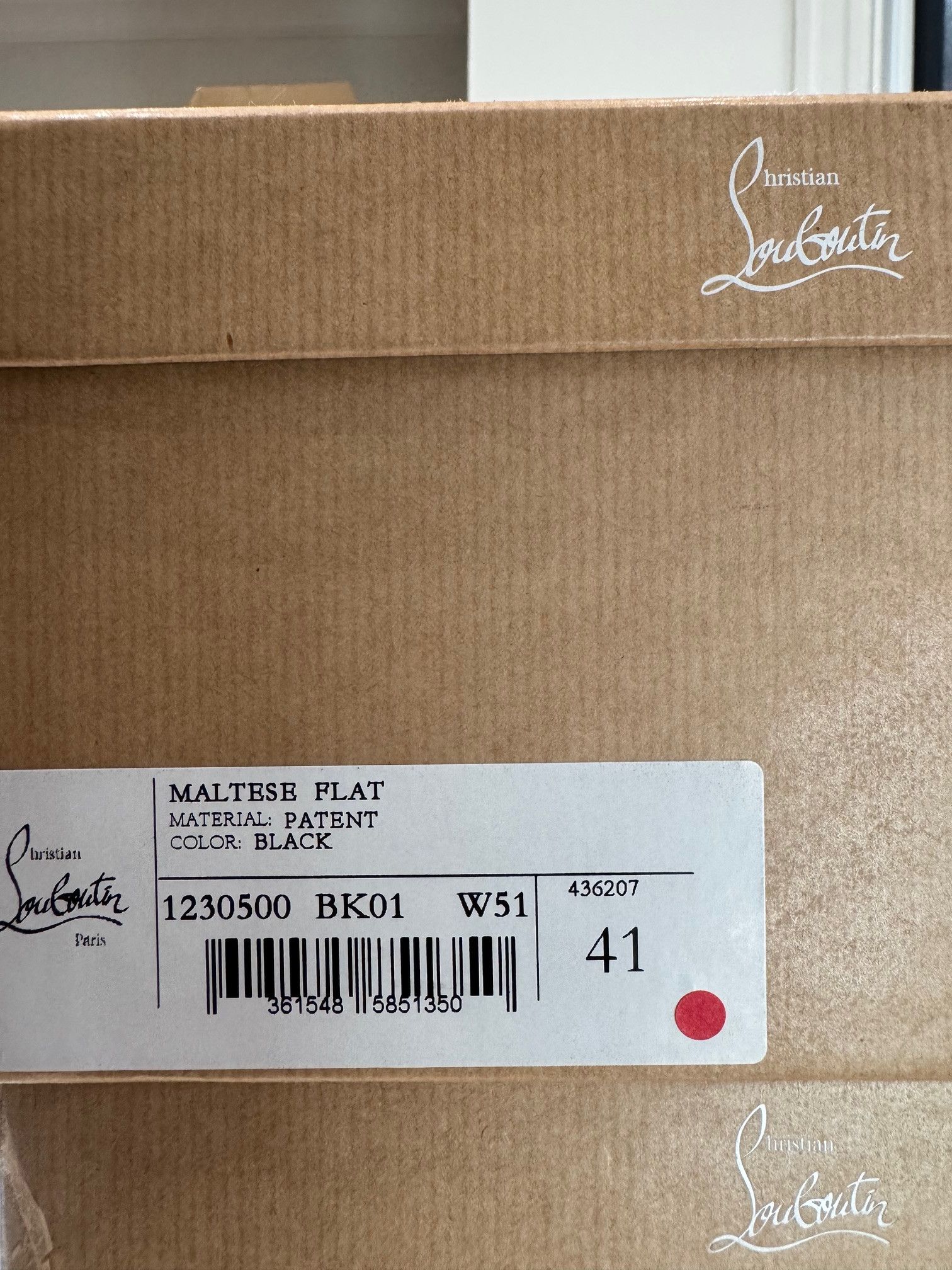 Christian Louboutin Christian Louboutin Maltese Flat – Patent Leather / Spike Size US 8 / EU 41 - 10 Thumbnail