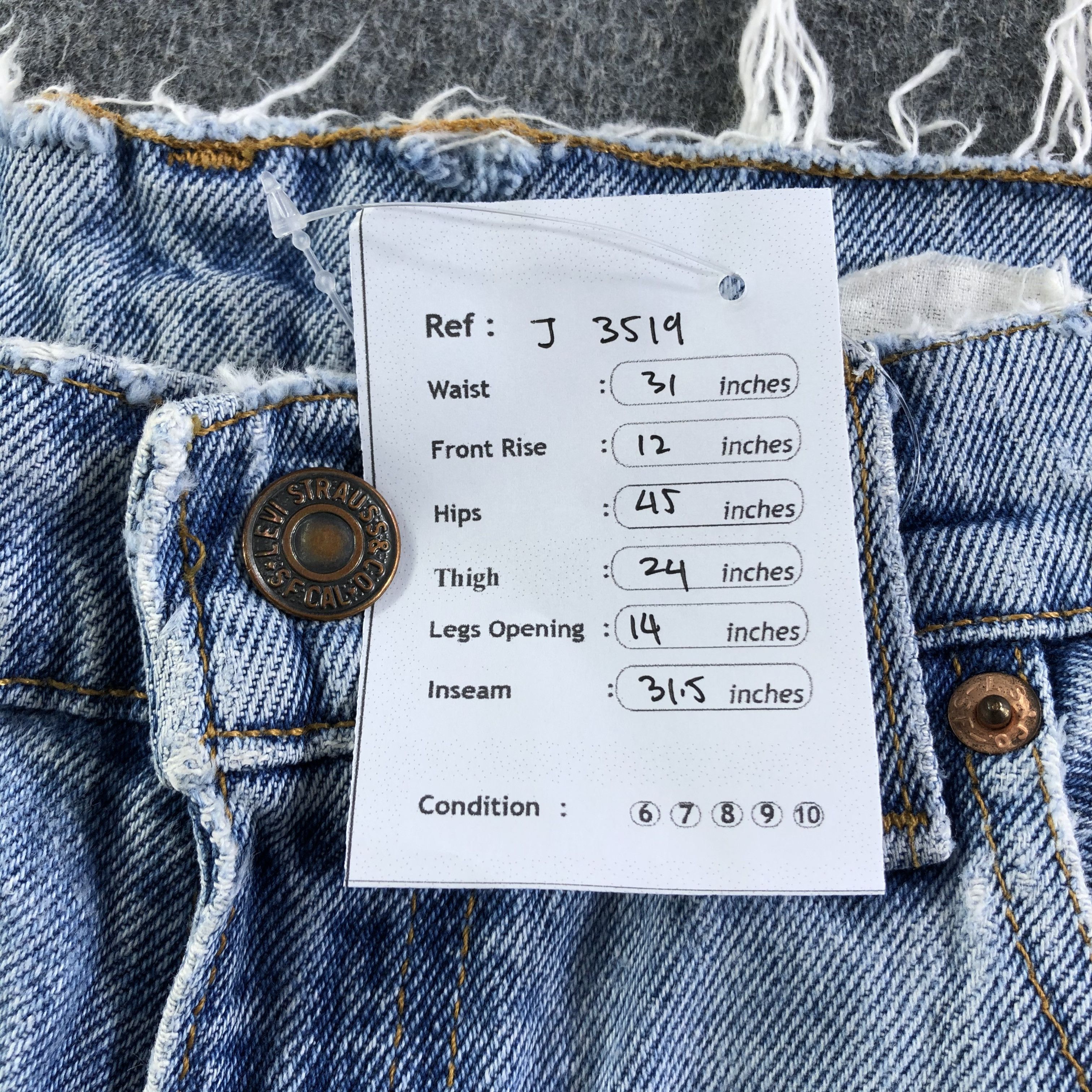 Levi's Vintage 90s Blue Wash Levis Jeans-J3519 Size US 31 - 10 Thumbnail