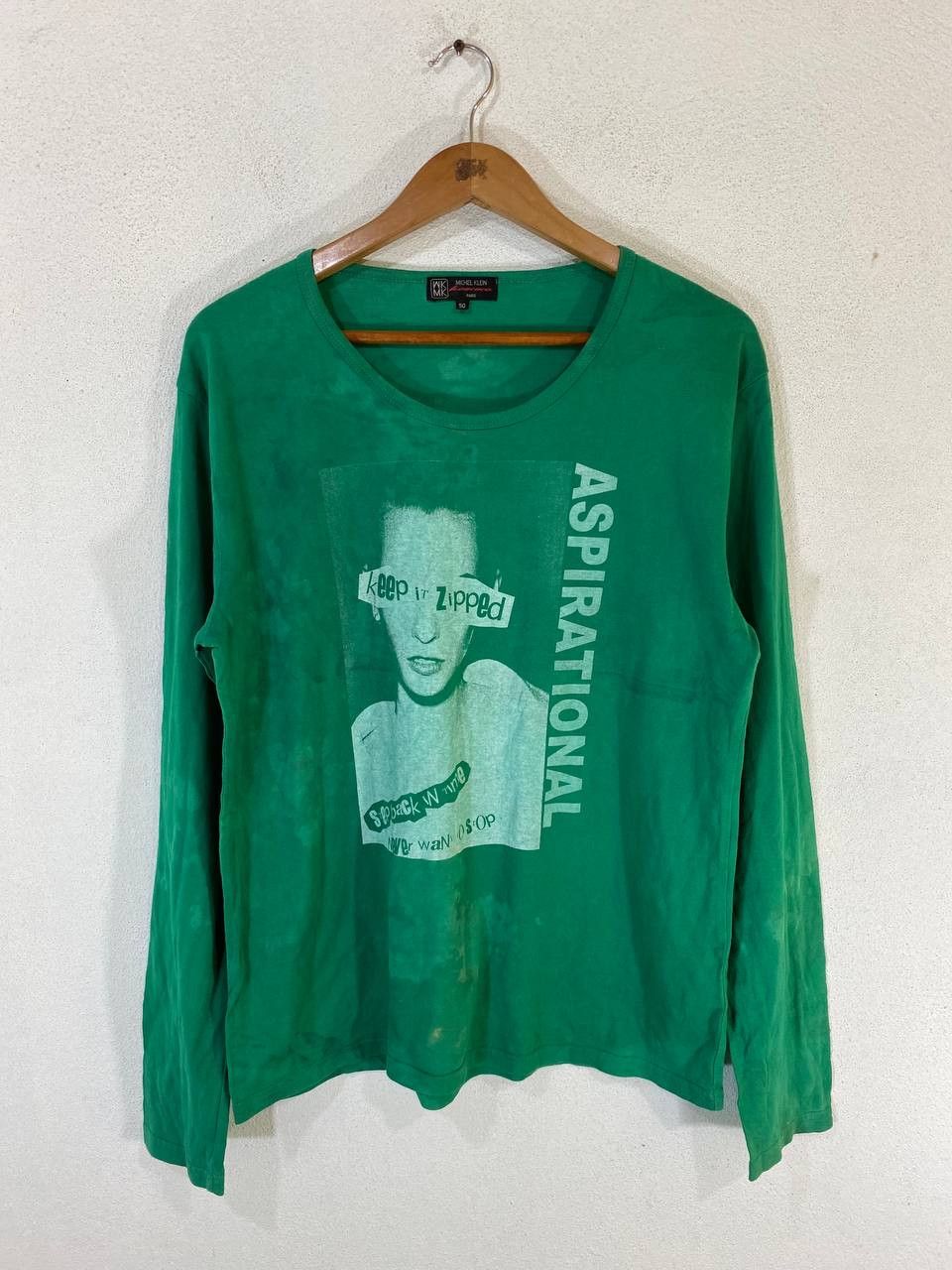 michel klein aspirational punk design tee distressed