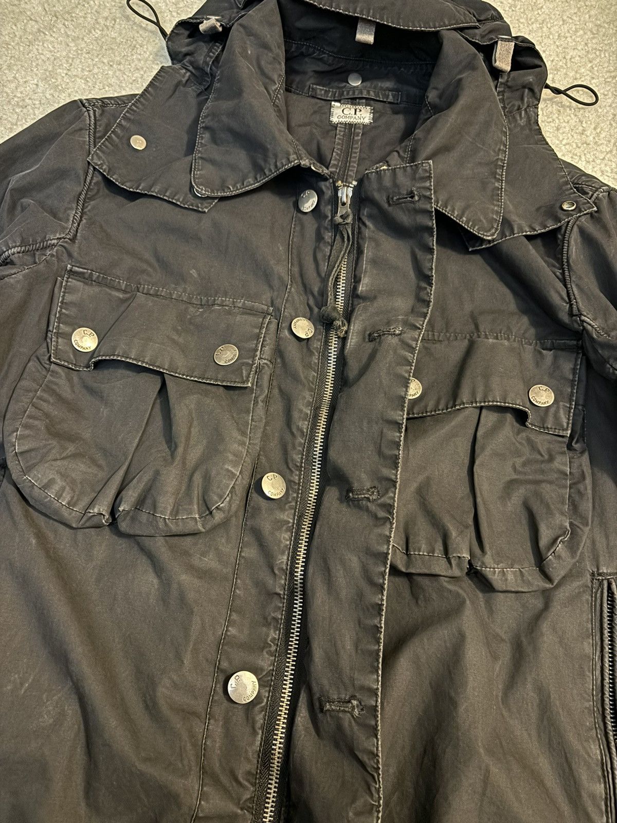 C.P. Company CP Company Baruffaldi Hooded Goggle Jacket Black Grey Size US S / EU 44-46 / 1 - 4 Thumbnail