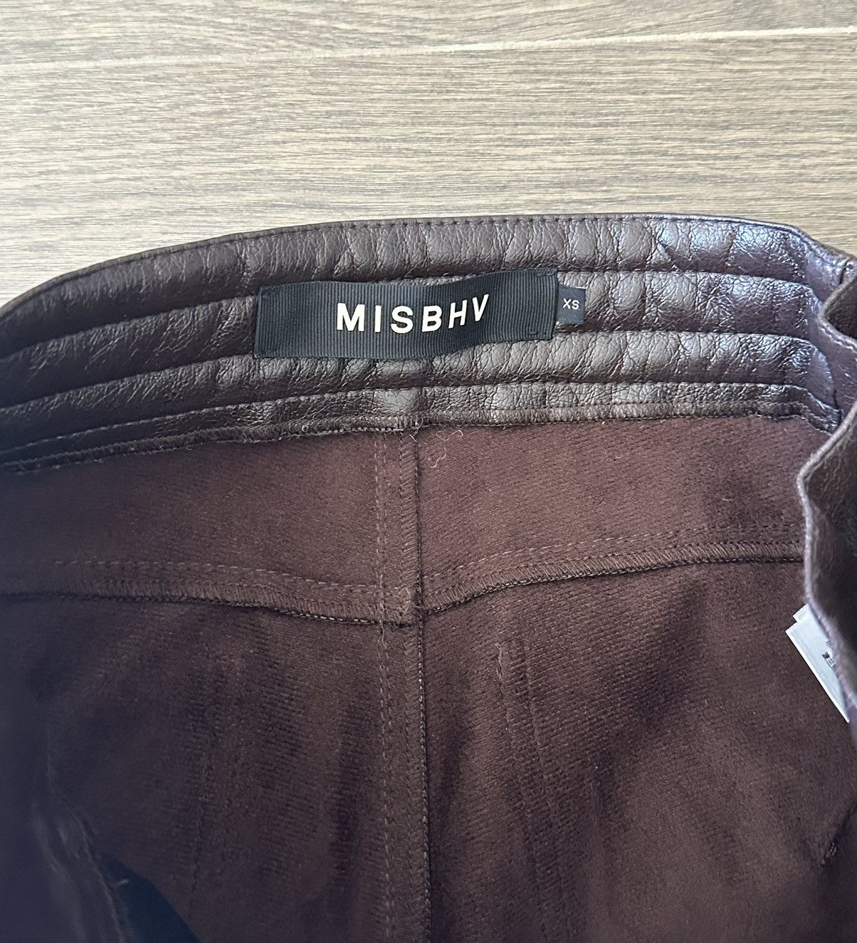 Misbhv Misbhv Brown Vegan Leather Biker Pants Size US 30 / EU 46 - 13 Thumbnail