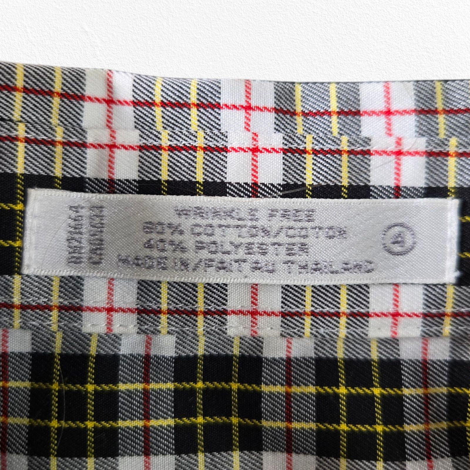 Vintage Black White Checkered Plaid Button-Up Shirt Size 4