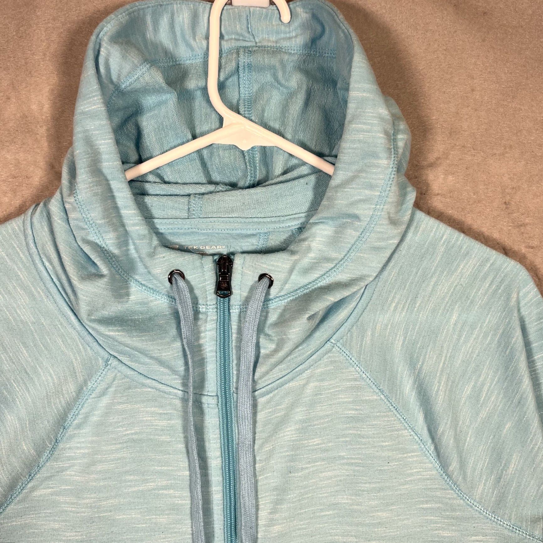 Tek Gear VINTAGE Tek Gear Dry Tek Full Zip Hoodie Sweatshirt Womens M Blue Shirt Womens M Blue Hoodie Size M / US 6-8 / IT 42-44 - 4 Thumbnail