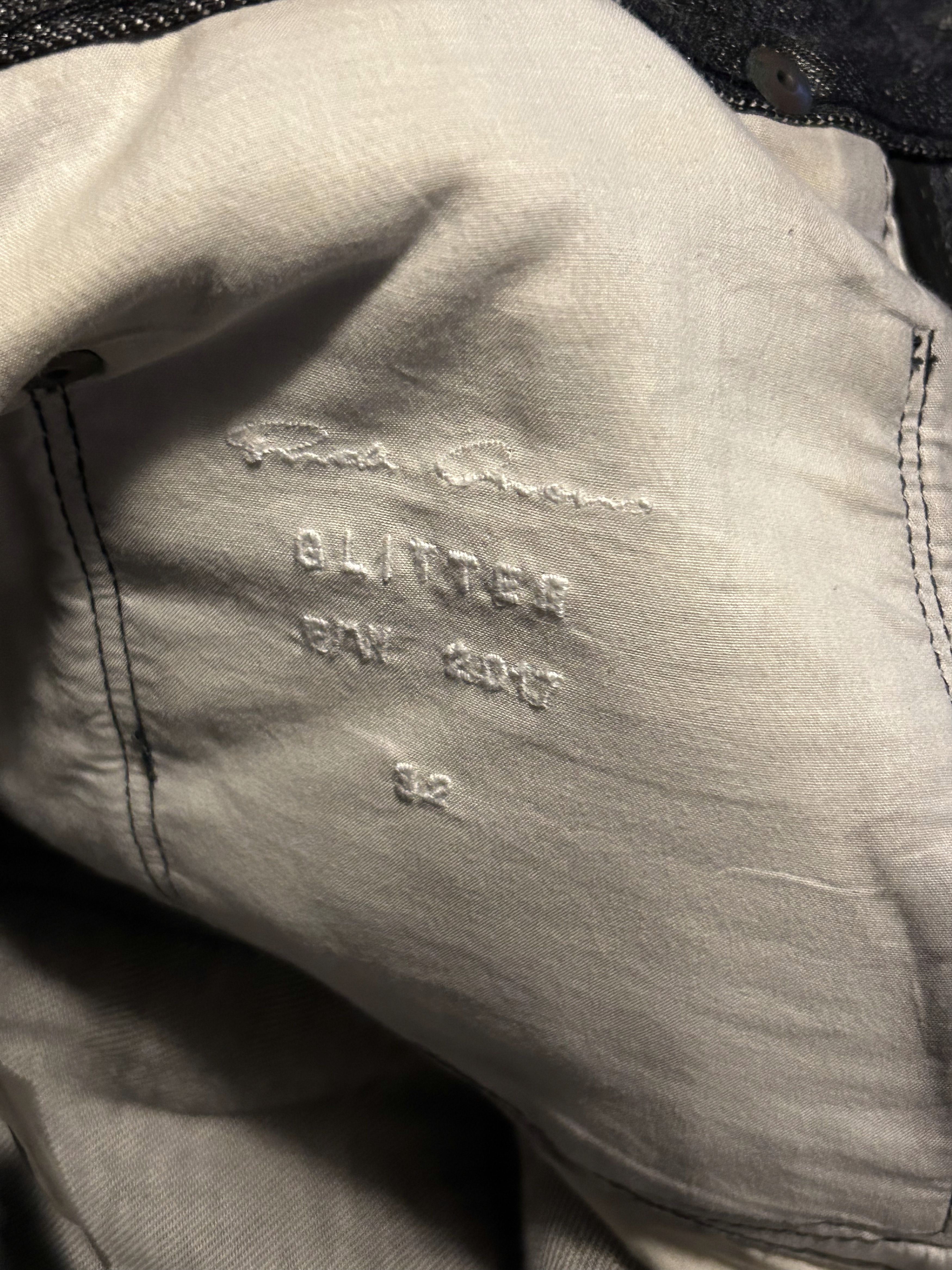 Rick Owens Rick Owens FW 17 Glitter Cropped Denim Size US 32 / EU 48 - 4 Thumbnail