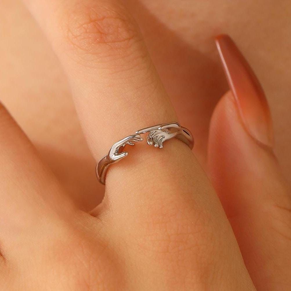 Other God's Hand Ring, Michelangelo's Adam ring, Hands of God Size ONE SIZE - 2 Thumbnail