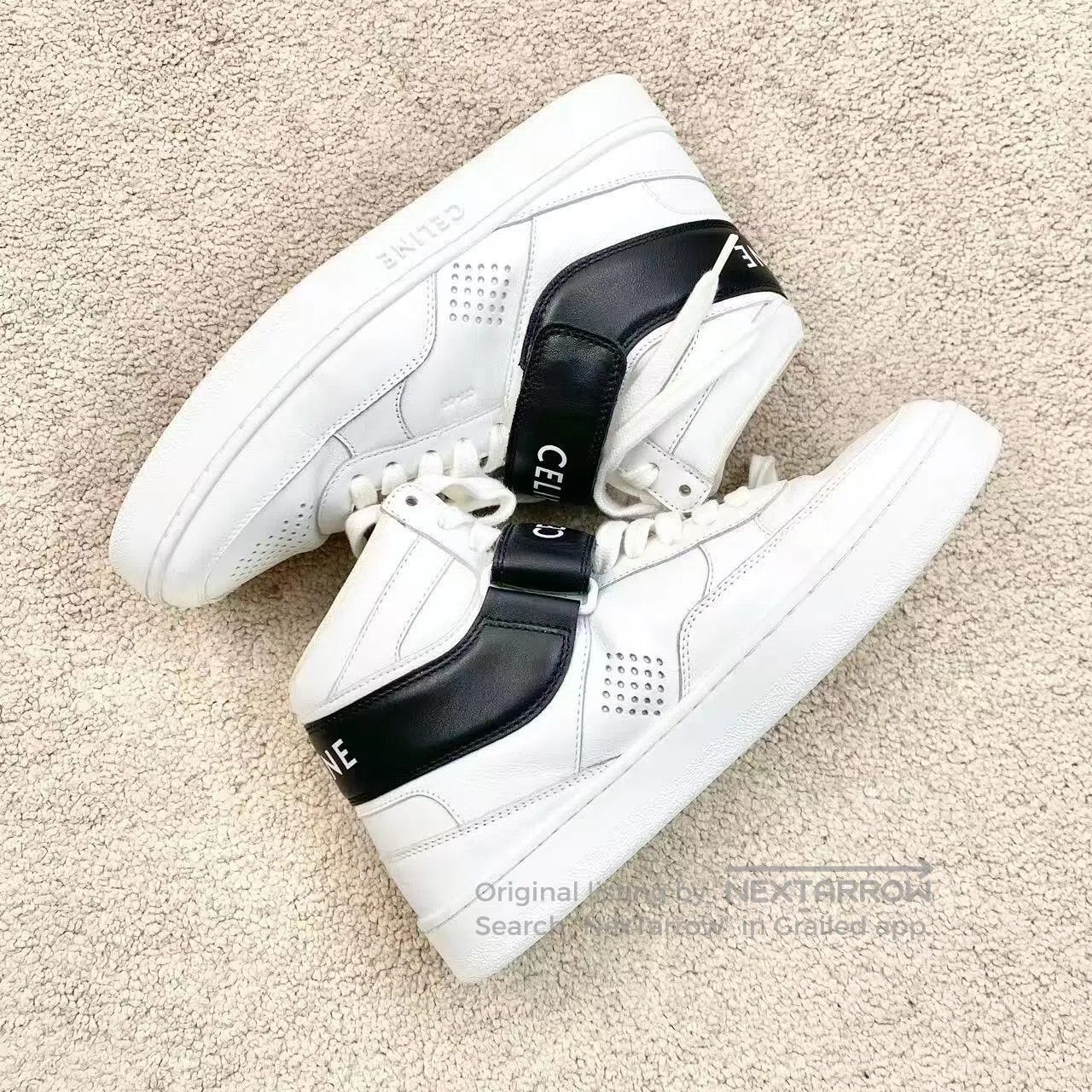 Celine Celine Velcro high-top white shoes| Size US 5.5 / IT 35.5 - 3 Thumbnail