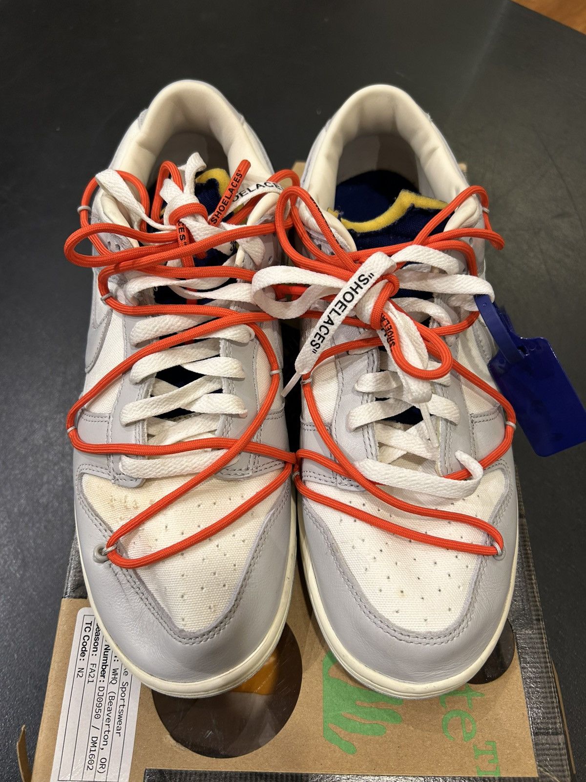 Nike × Off-White Nike Dunk Low ‘Off-White Lot 23’ Size US 11 / EU 44 - 4 Thumbnail