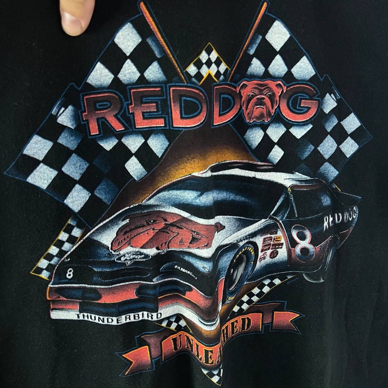 Vintage Vintage Racing Tee Red Dog Baddest In The Pit T-shirt Size US XL / EU 56 / 4 - 4 Thumbnail
