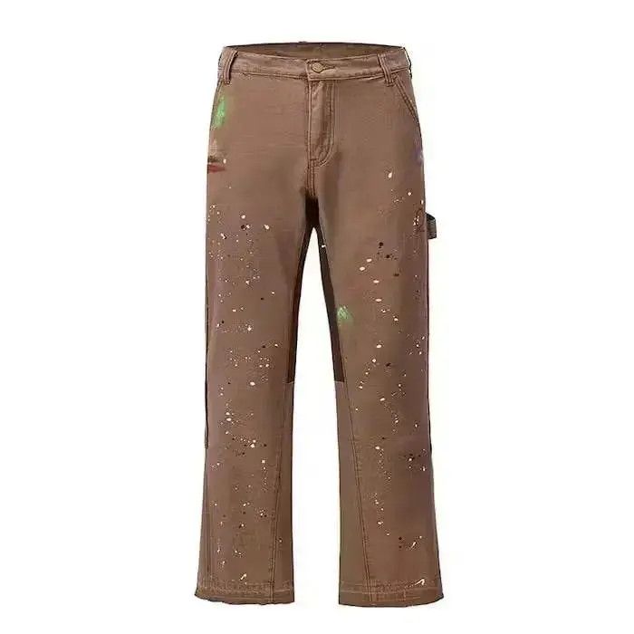 Japanese Brand Khaki Color Graffiti Cargo Flared Jeans Size US 34 / EU 50 - 5 Thumbnail