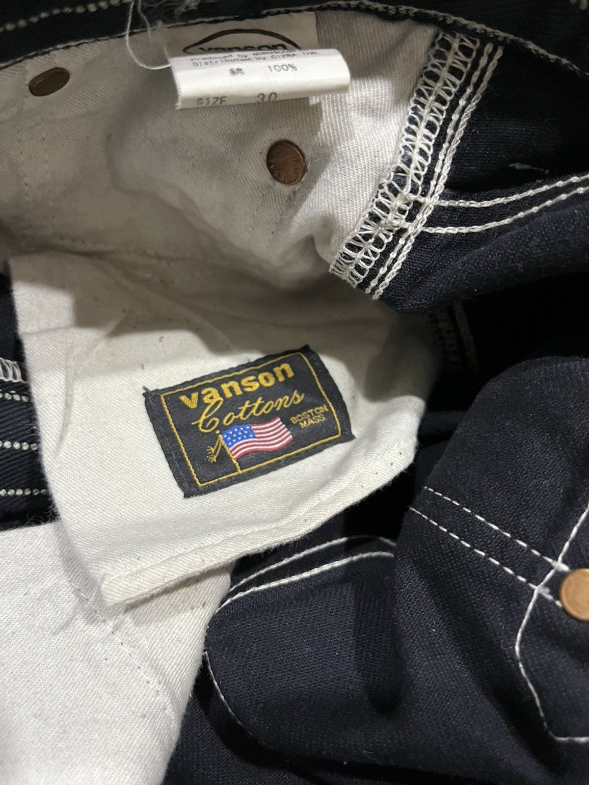 Vanson Leathers Vanson Leather Wabash Stripe Buckle Back Carpenter Pants Size US 31 - 15 Thumbnail