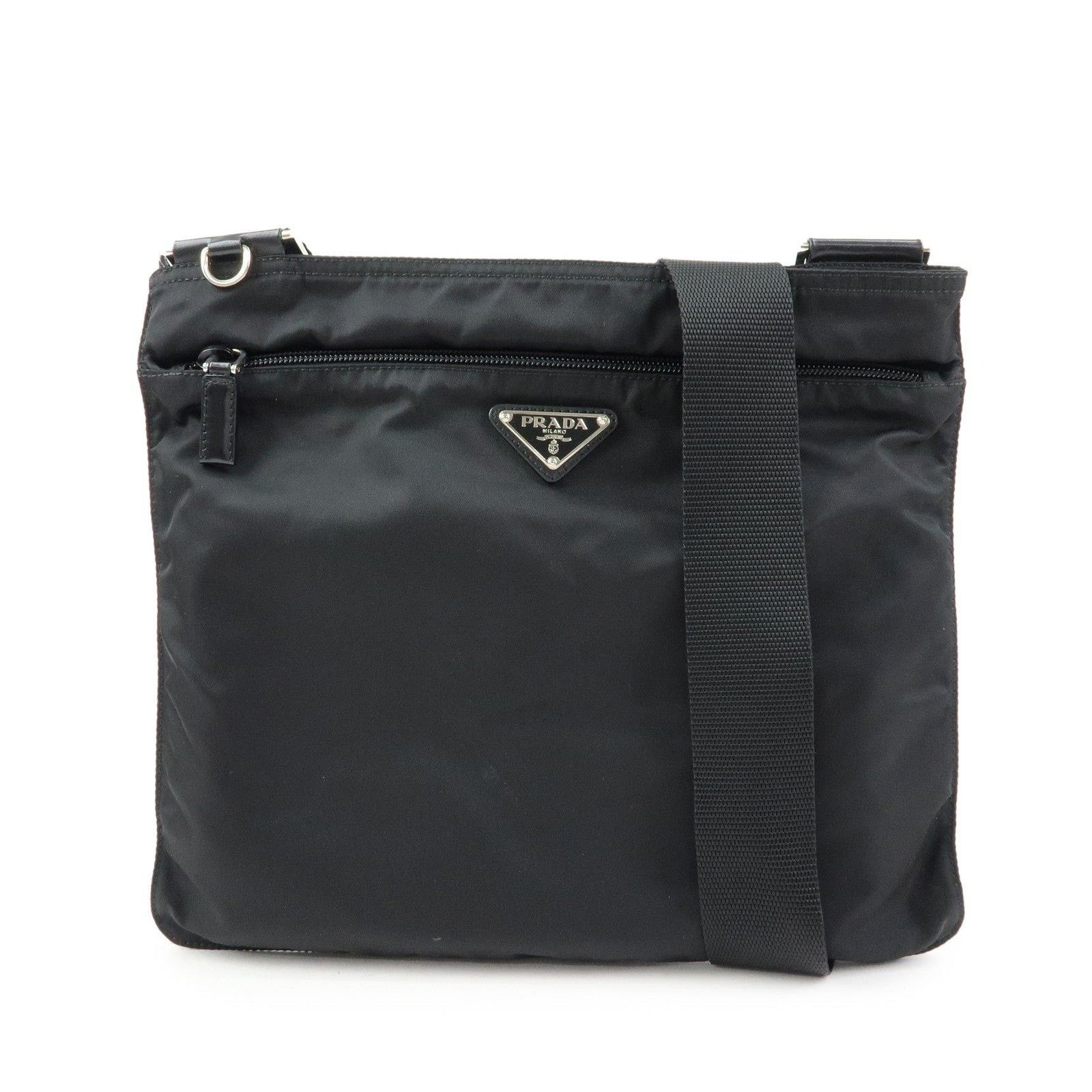 Prada Prada Triangle Logo Nylon Crossbody Bag Black Size ONE SIZE - 1 Thumbnail