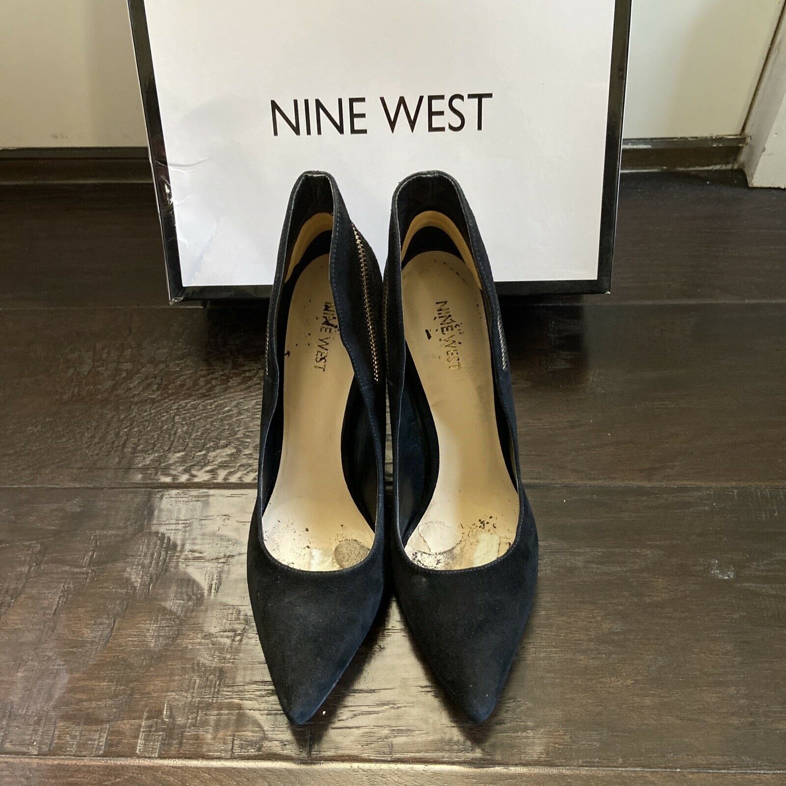 Nine West Nine West Felycia Black Suede Pointed Toe Heel Zipper 9.5 Size US 9.5 / IT 39.5 - 1 Thumbnail