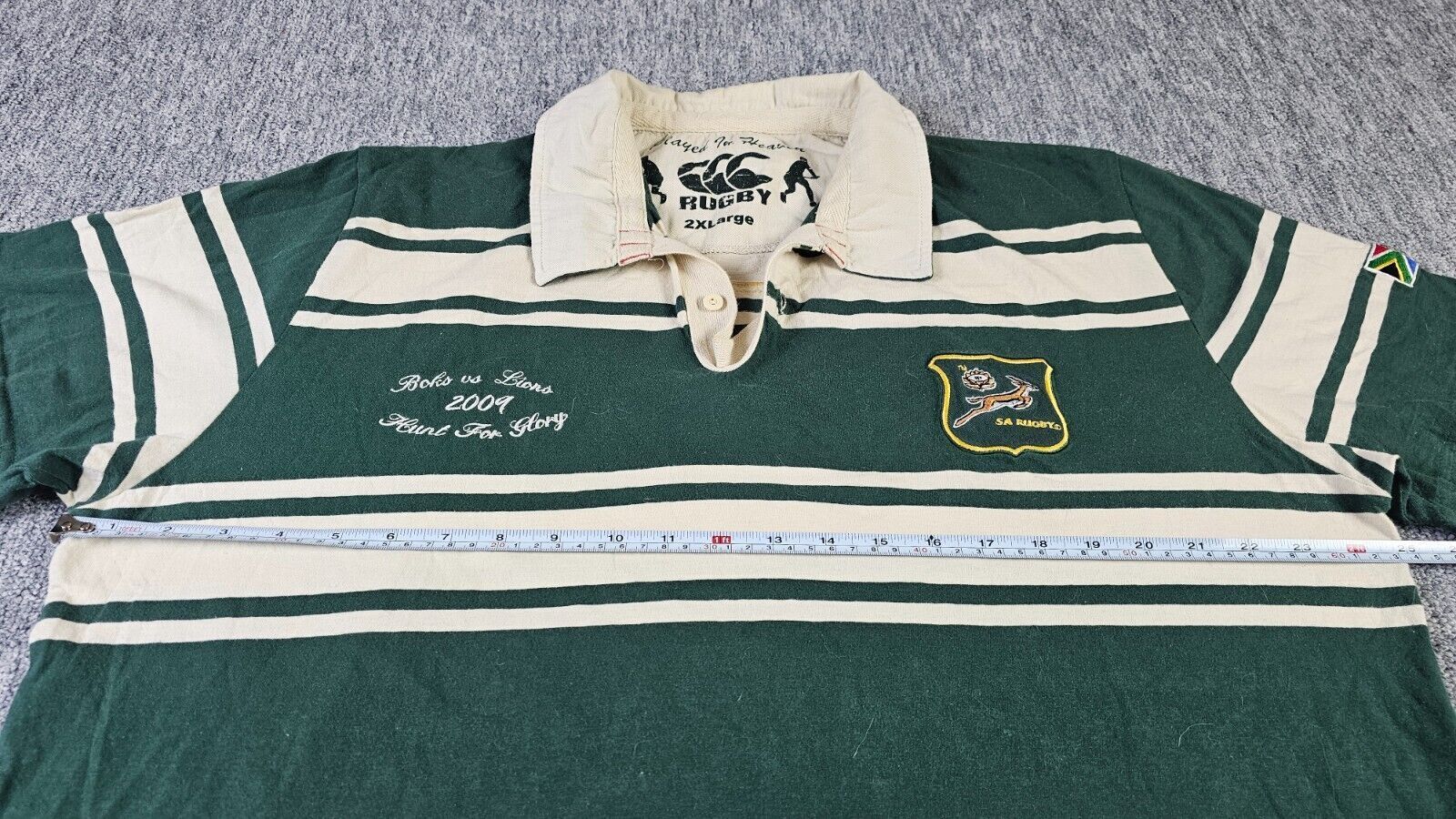 Canterbury of New Zealand 009 Canterbury Springboks Lions Tour Rugby Polo Shirt 2XL Size US XXL / EU 58 / 5 - 10 Thumbnail